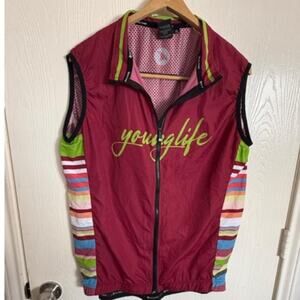Pactimo Custom Young Life Cycling Windbreaker Vest – Lightweight Packable XXL